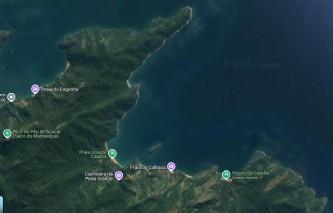 Imóvel com 2 (dois) alqueires (54.400 m²) de terras, de frente para o mar. no mapa, propriedade na área 23 - propriedade em calhaus, paraty - imagens 